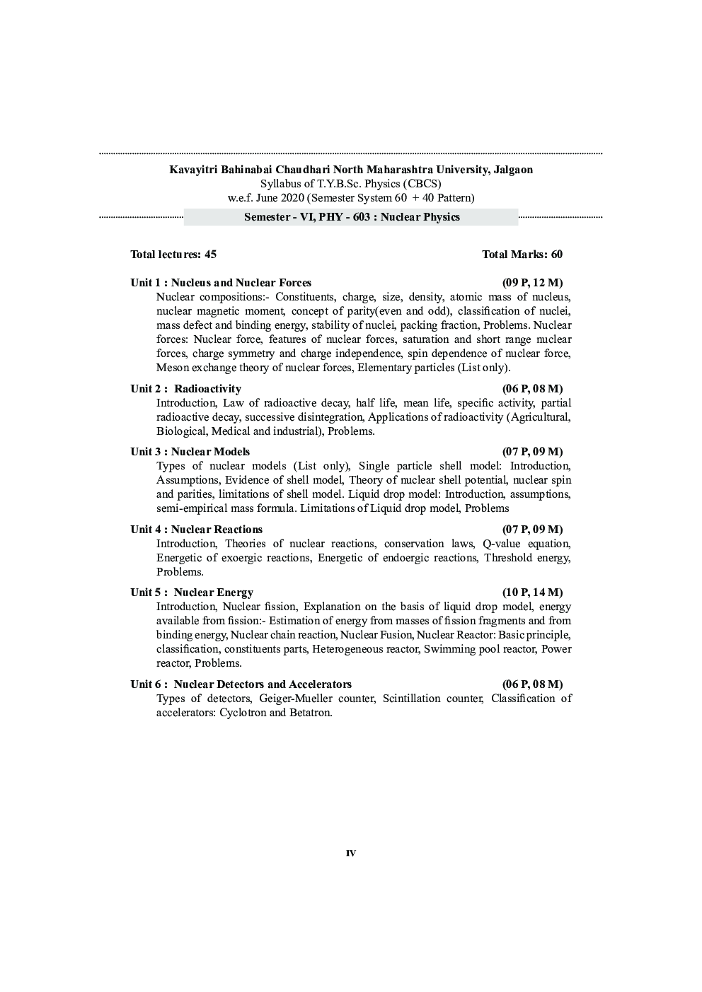 PHY 603 Nuclear Physics (KBCNMU) - Page 5