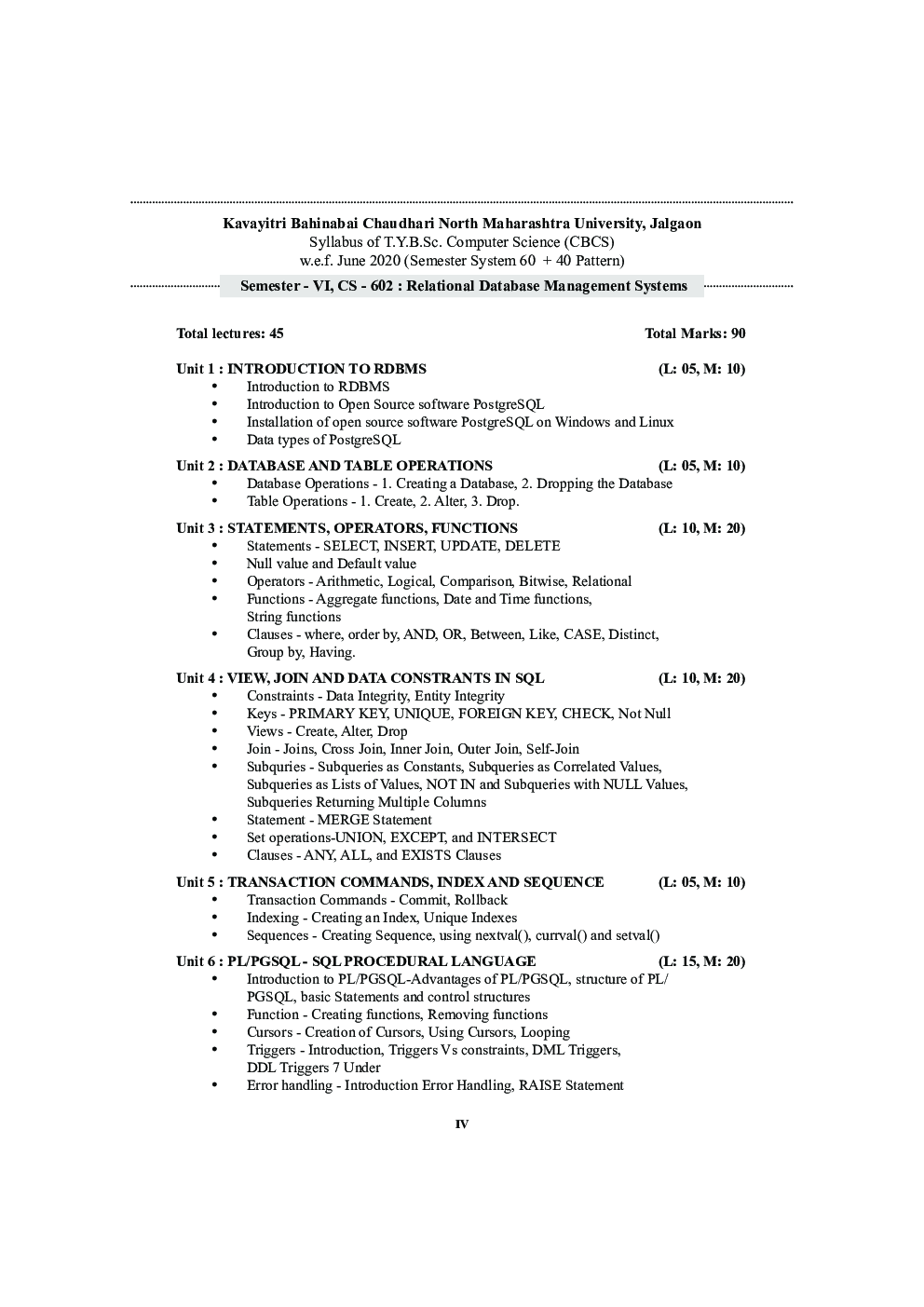 CS 602 Relational Database Management Systems (KBCNMU) - Page 5