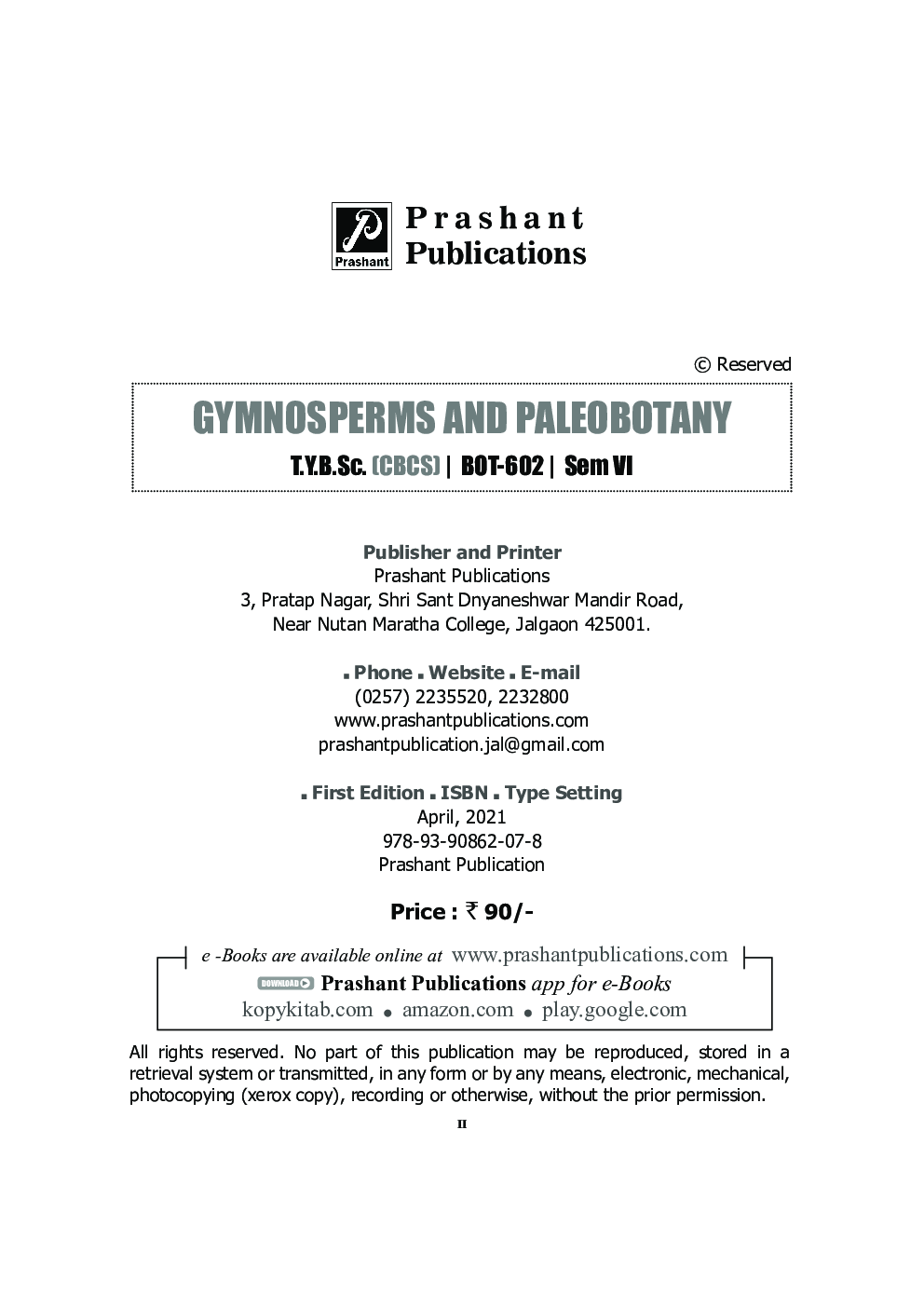 BOT 602 - Gymnosperms and Paleobotany (KBCNMU) - Page 3