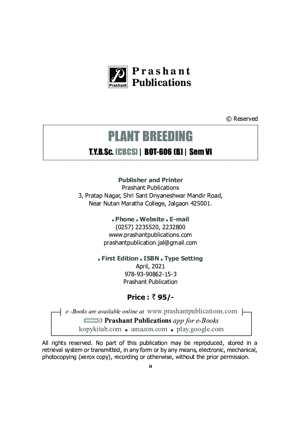 BOT 606 (B) - Plant Breeding (KBCNMU) - Page 3