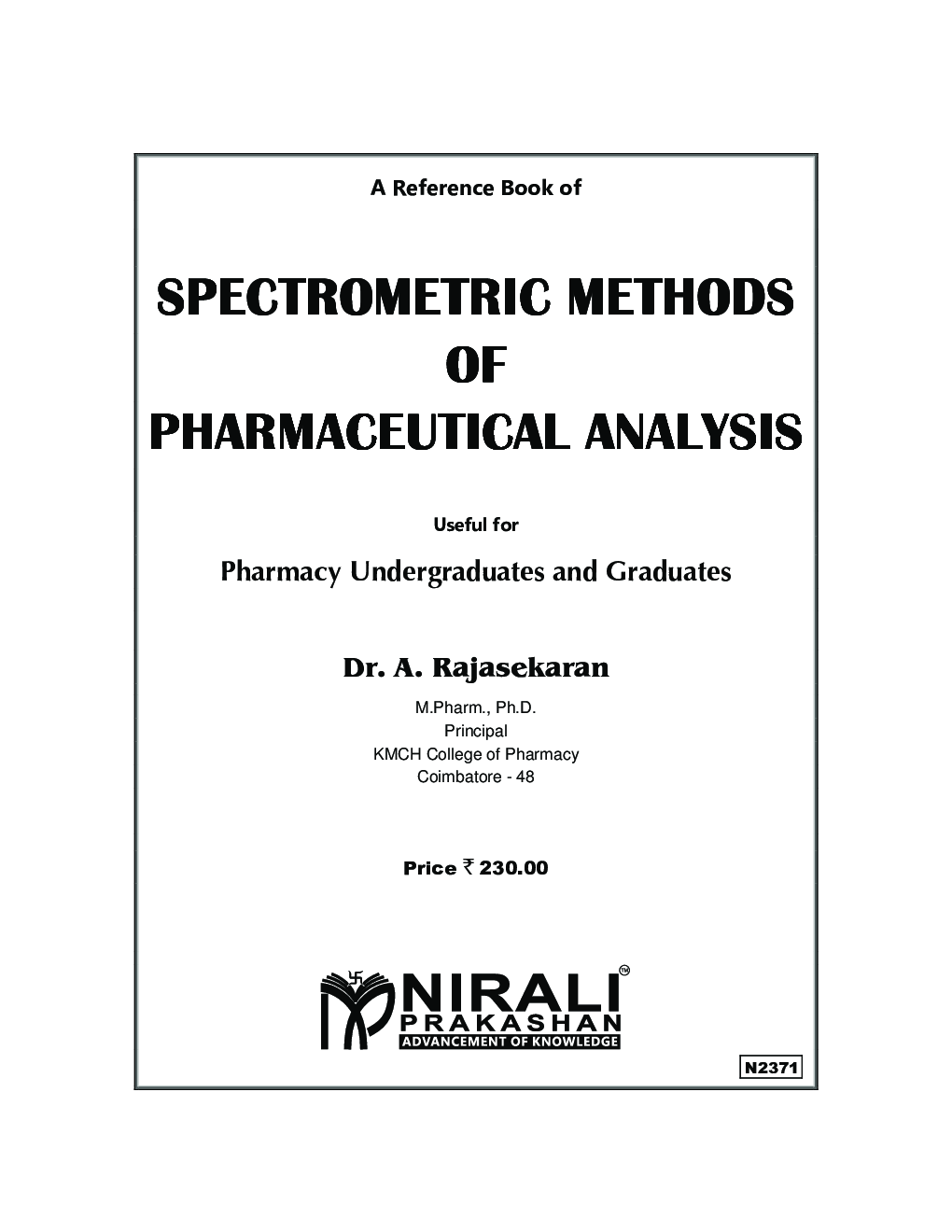 Spectrometric Methods Of Pharmaceutical Analysis - Page 2