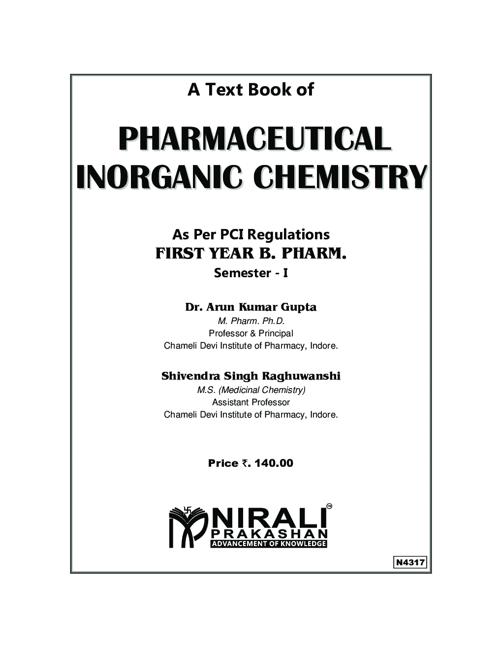 Pharmaceutical Inorganic Chemistry (Sem-I) - Page 2
