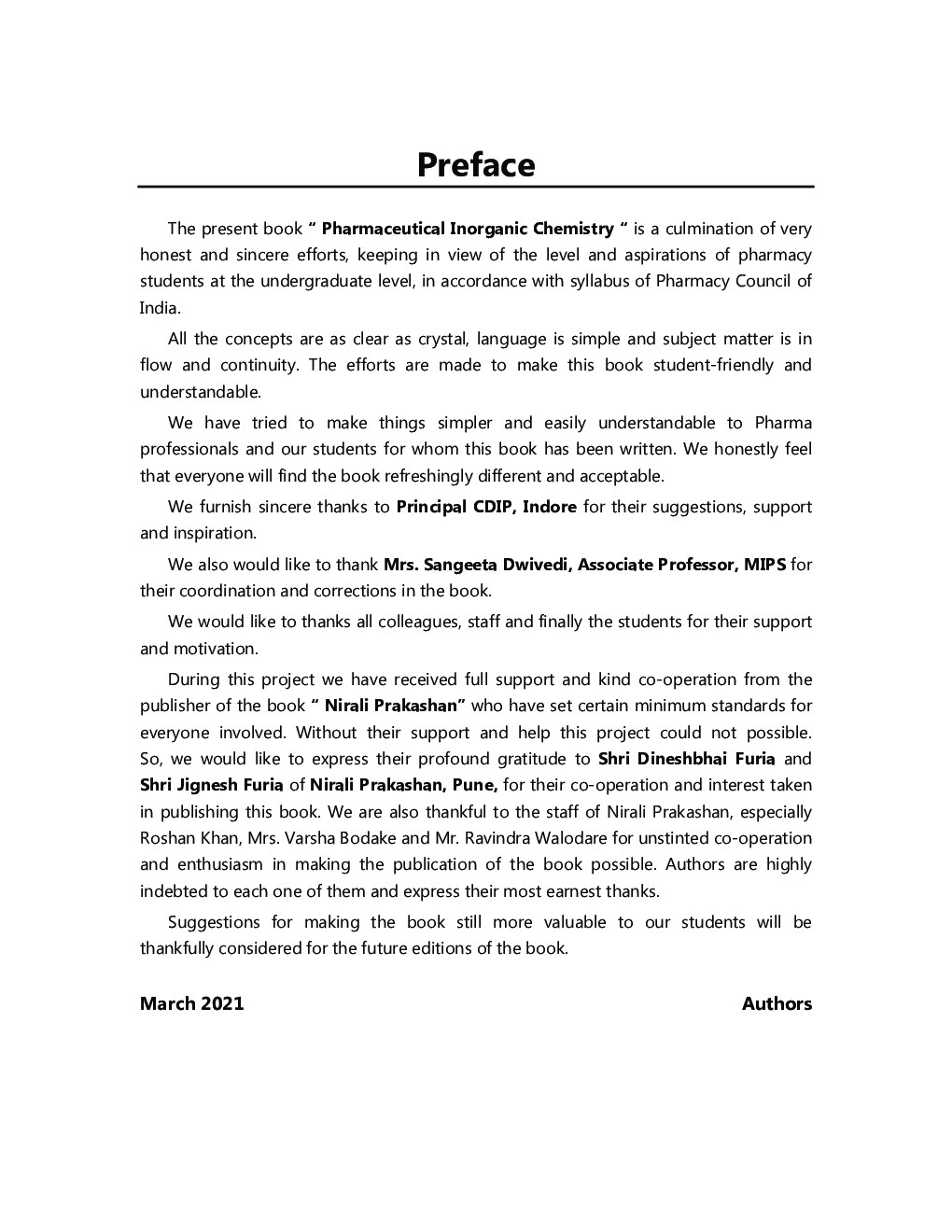 Pharmaceutical Inorganic Chemistry (Sem-I) - Page 4