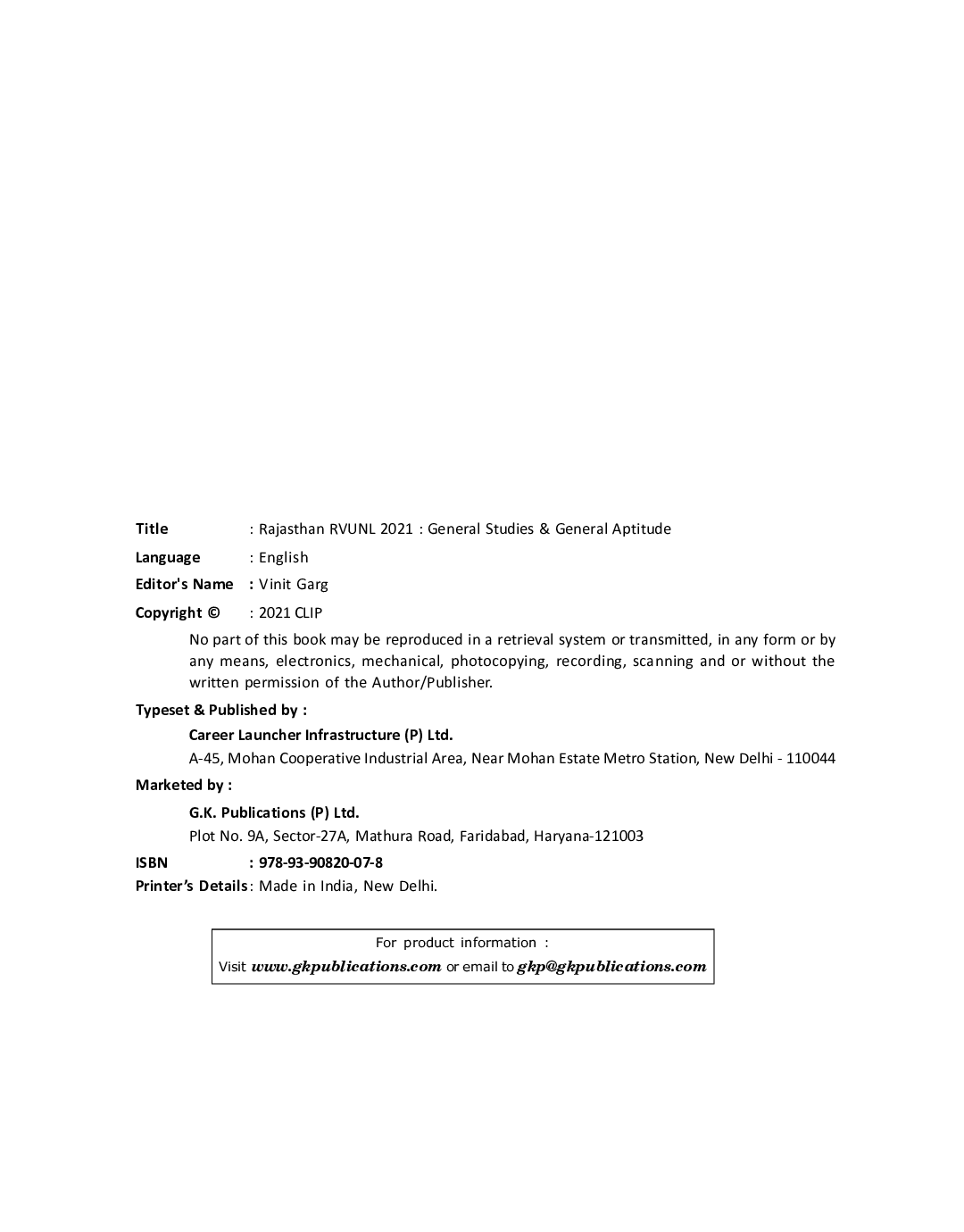 Rajasthan RVUNL 2021 : General Studies & General Aptitude - Page 3