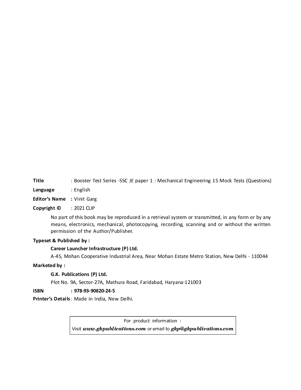 SSC 2021 : Booster Test Series - JE Paper 1 - Mechanical Engineering - 15 Mock Tests (Includes 2019-2020 Papers) - Page 3