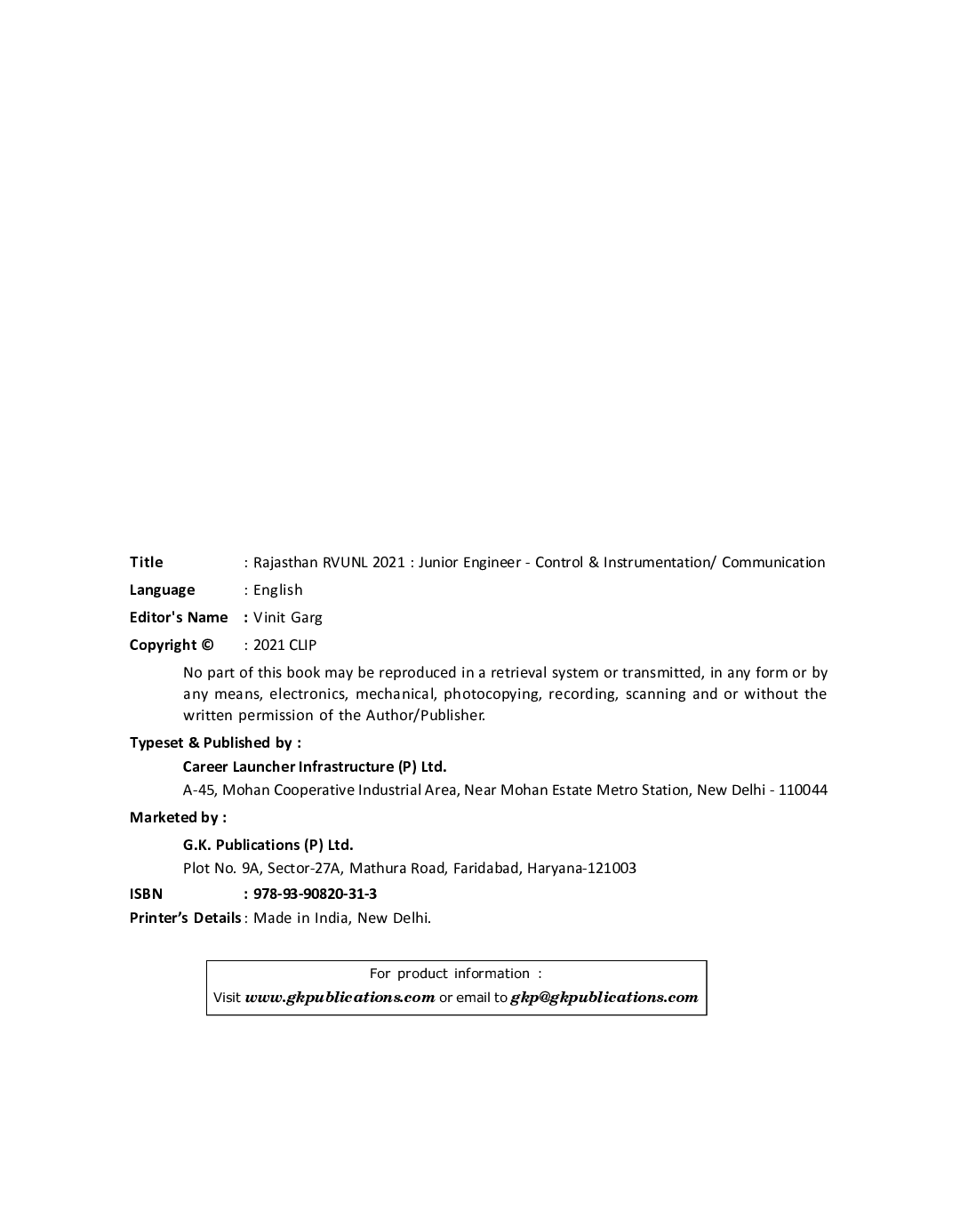 Rajasthan RVUNL 2021 : Junior Engineer - Control & Instrumentation / Communication - Page 3