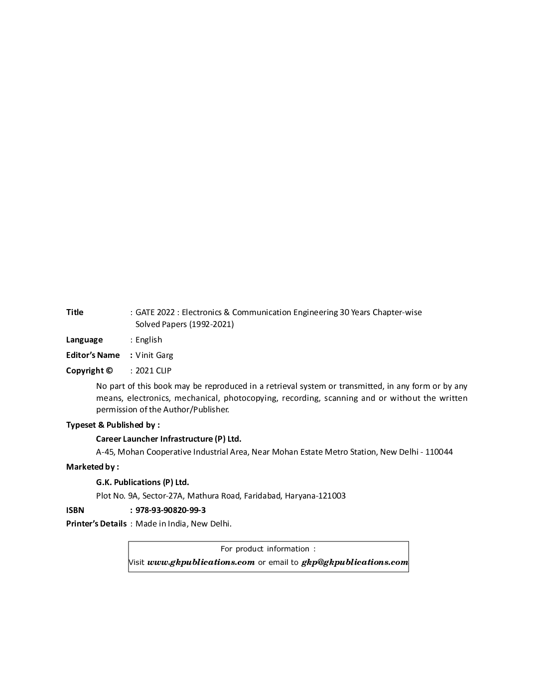 GATE 2022 Electronics & Communication Engineering - 30 Years Chapter-Wise Solved Papers (1992-2021) - Page 3