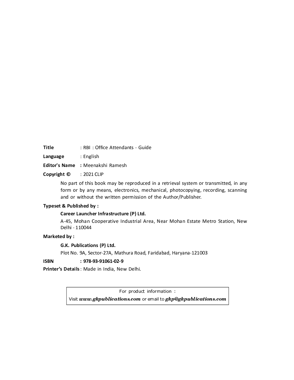 RBI 2021 : Office Attendants - Guide - Page 3