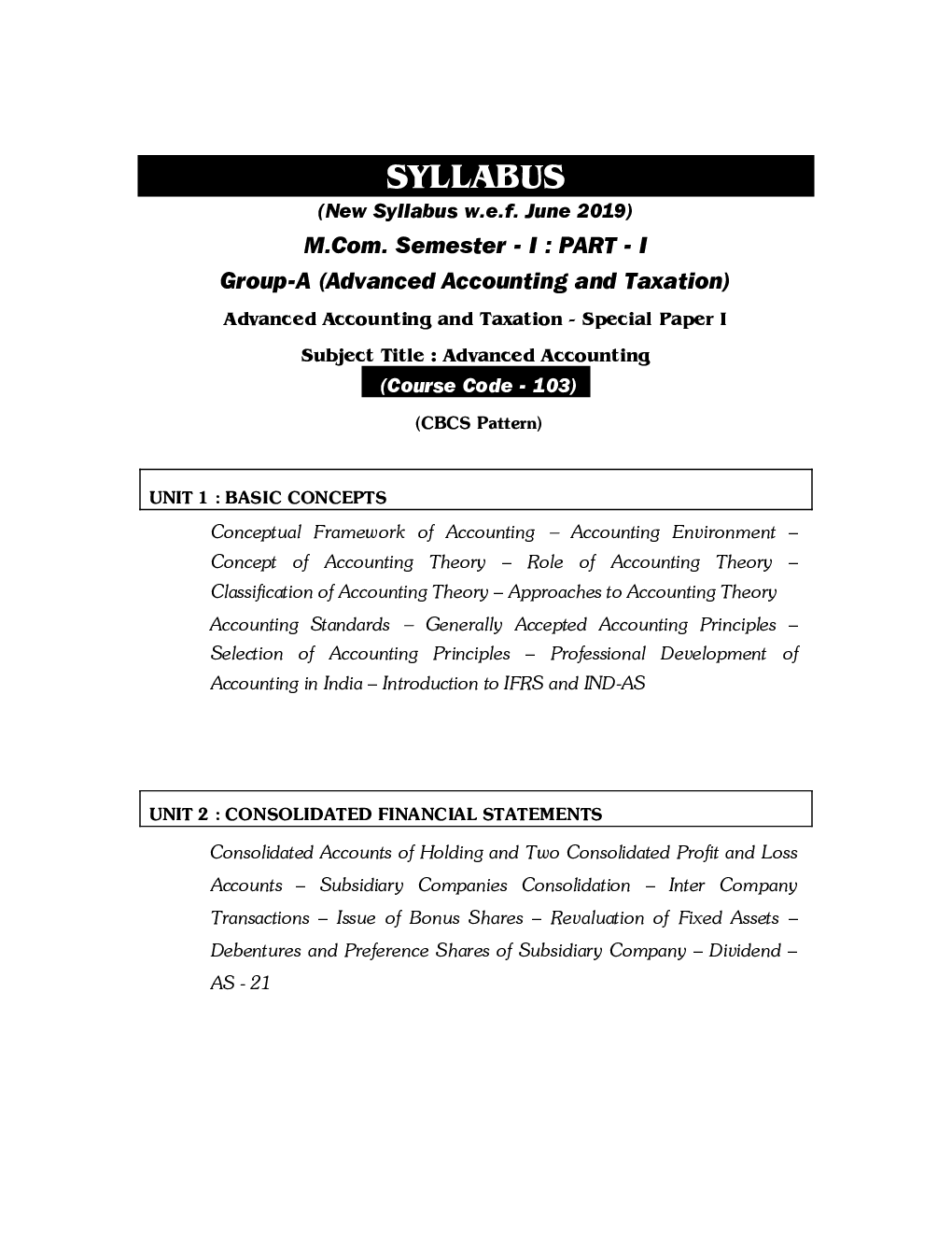 Advanced Accounting And Taxation - Special Paper I - Page 4