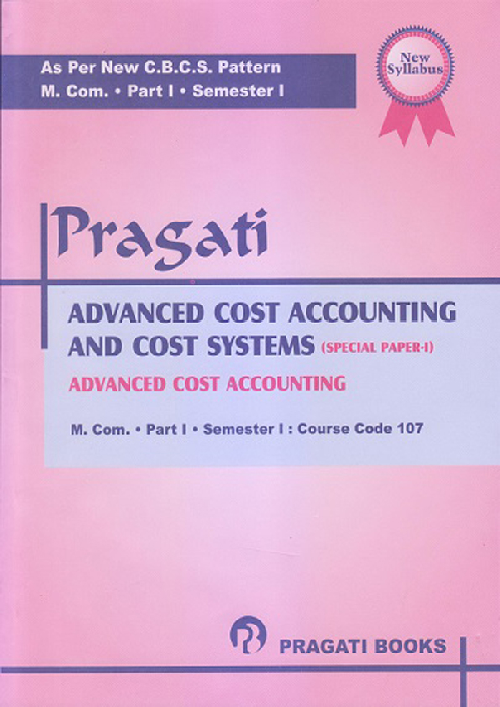 Advanced Cost Accounting And Cost Systems (Special Paper I) - Page 1
