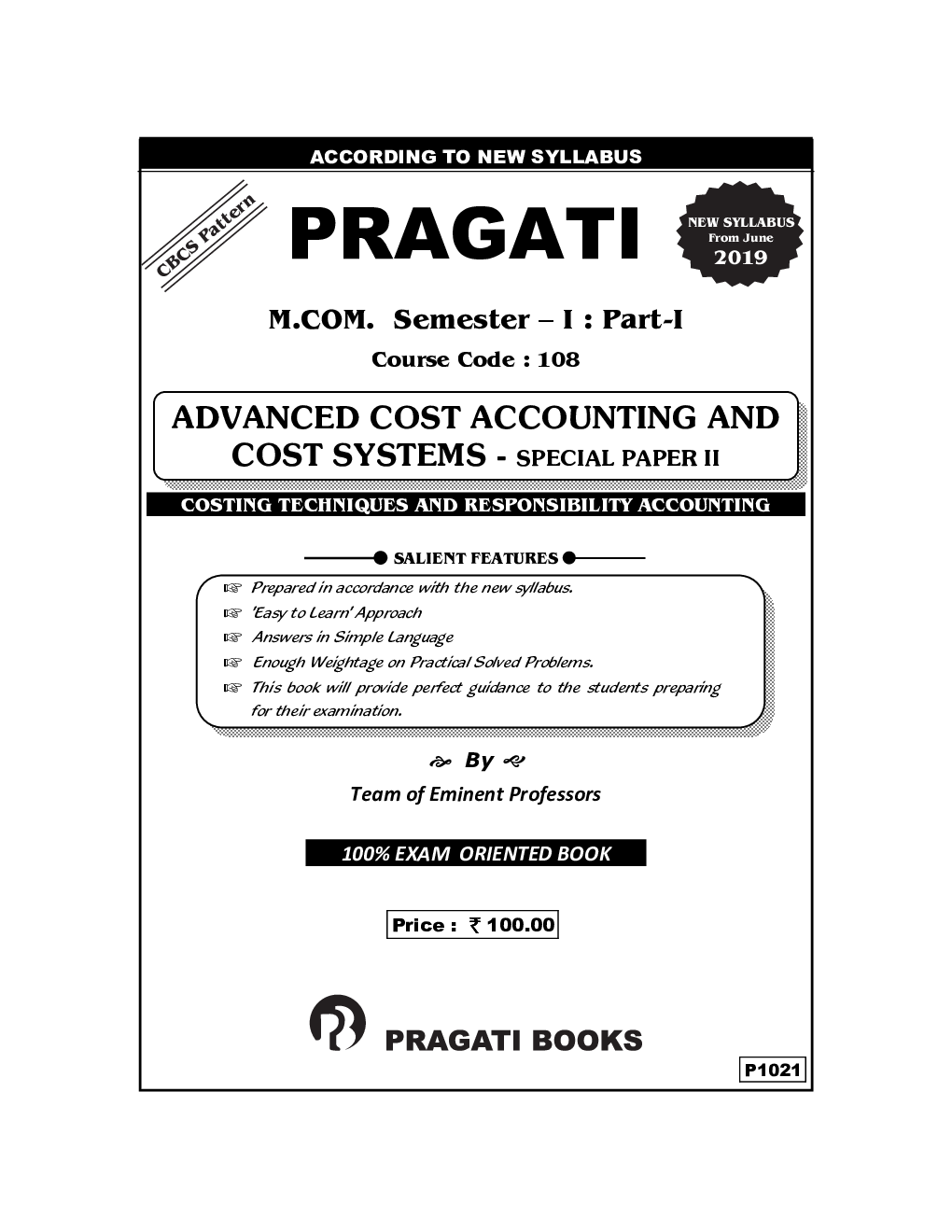 Advanced Cost Accounting And Cost Systems (Special Paper II) - Page 2