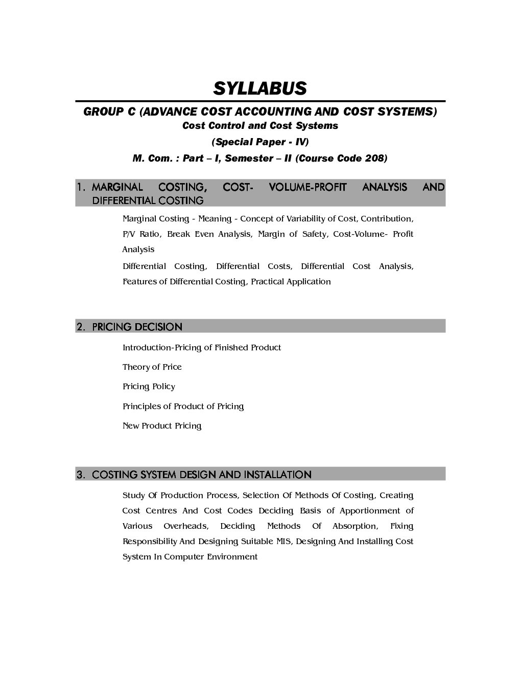 Cost Control And Cost Systems - Page 4