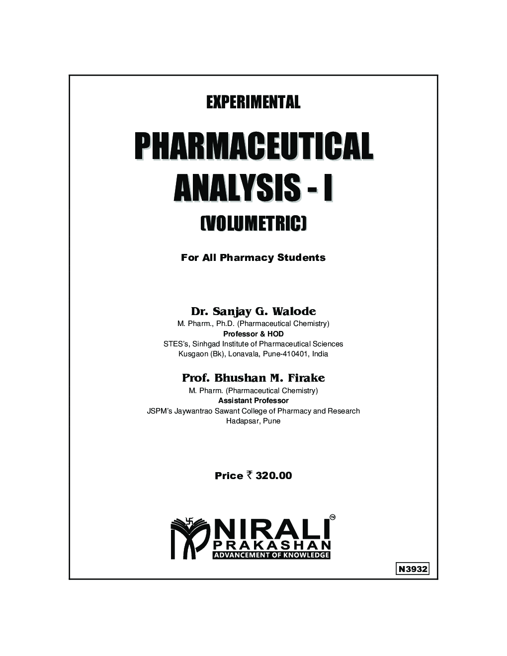 Experimental Pharmaceutical Analysis - I (Volumetric) - Page 2