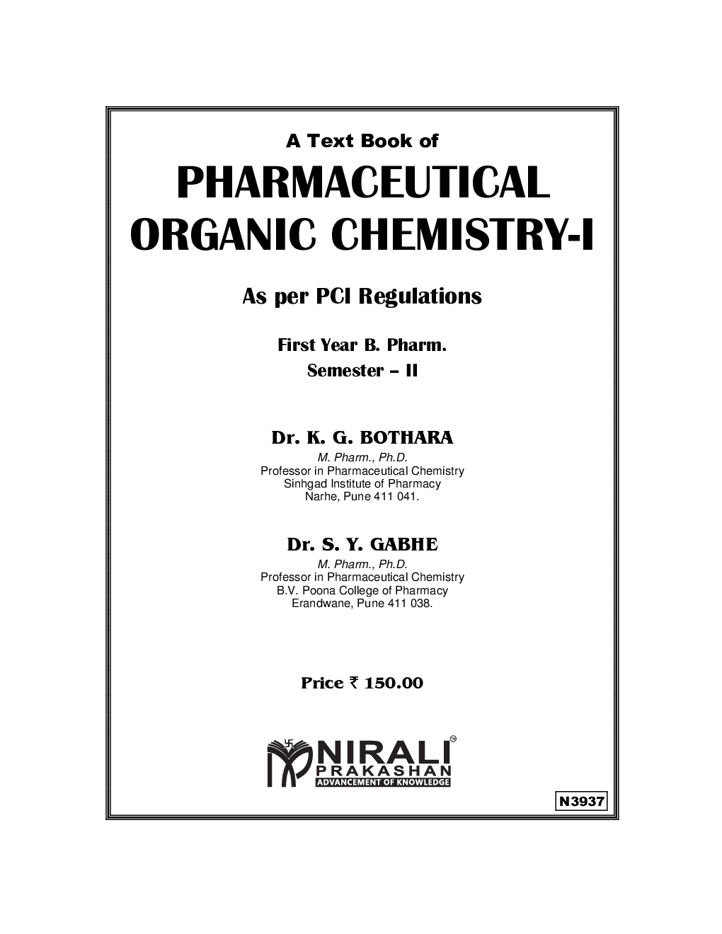 Pharmaceutical Organic Chemistry-I - Page 2