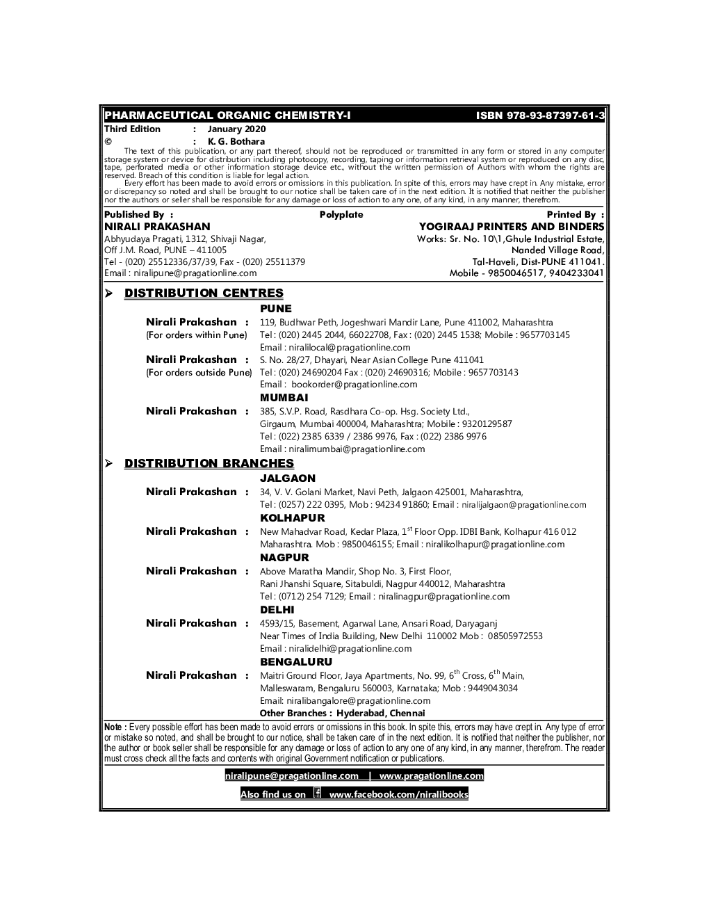 Pharmaceutical Organic Chemistry-I - Page 3