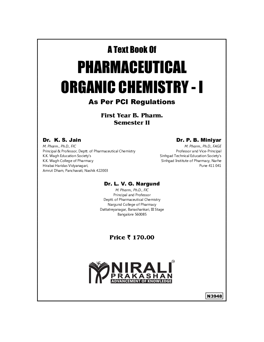 Pharmaceutical Organic Chemistry - I - Page 2