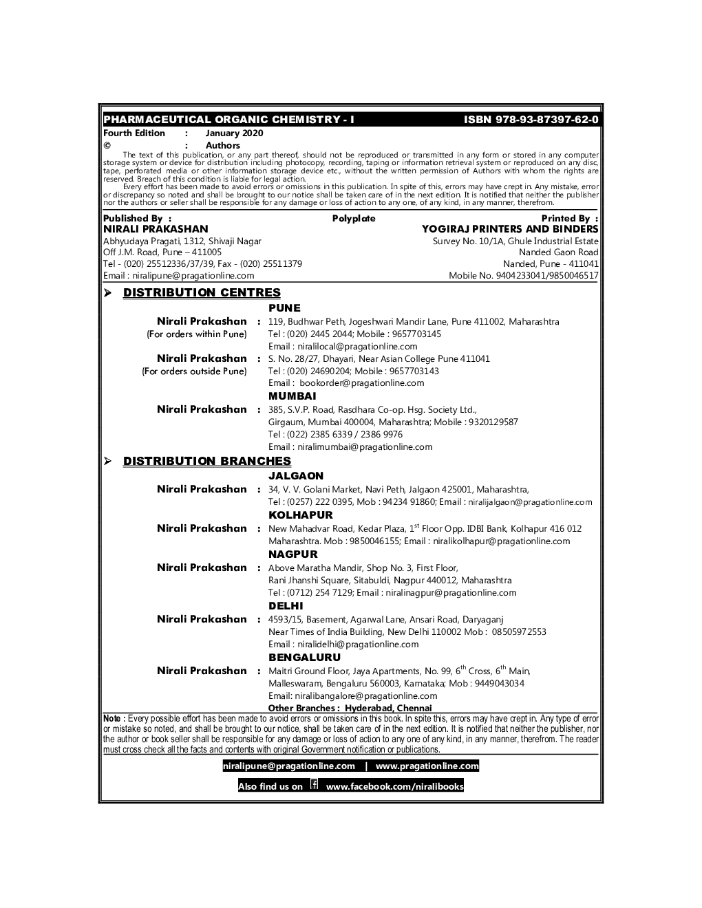 Pharmaceutical Organic Chemistry - I - Page 3