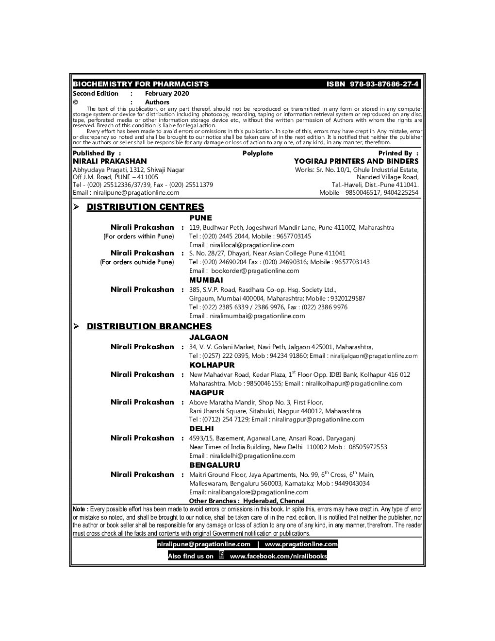 Biochemistry For Pharmacists - Page 3