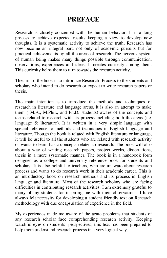Research Process And Related Terminology In Language And Literature (A Handbook For Research Students) - Page 4