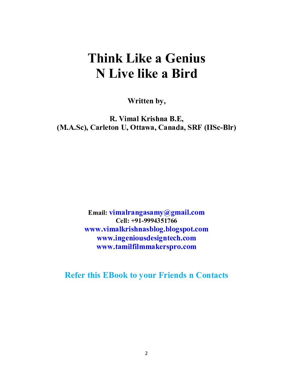 Think Like A Genius N Live Like A Bird - Page 2