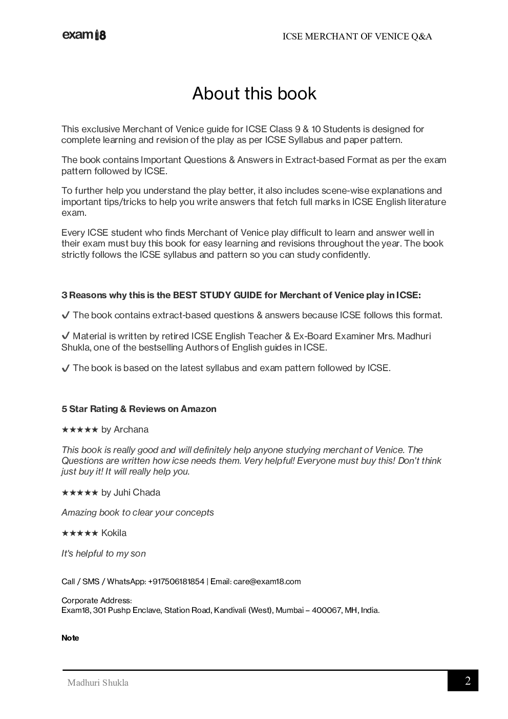 Exam18 ICSE Class 9 & 10 Merchant Of Venice Questions And Answers Guide - Page 3