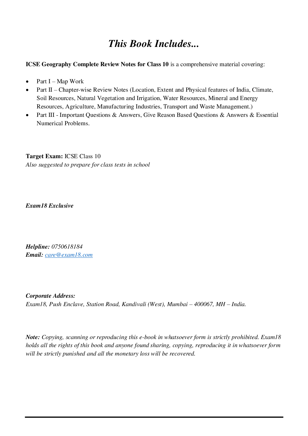 Exam18 ICSE Class 10 Geography Complete Revision Notes With Map Work - Page 2
