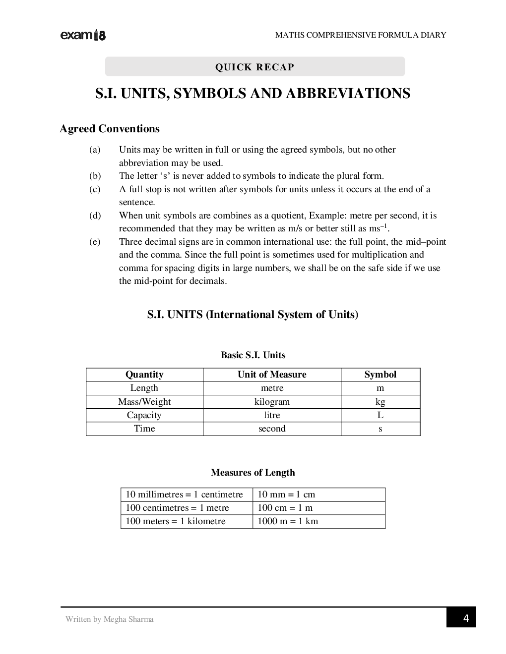 Exam18 ICSE Class 10 Maths Comprehensive Formula Diary - Page 4