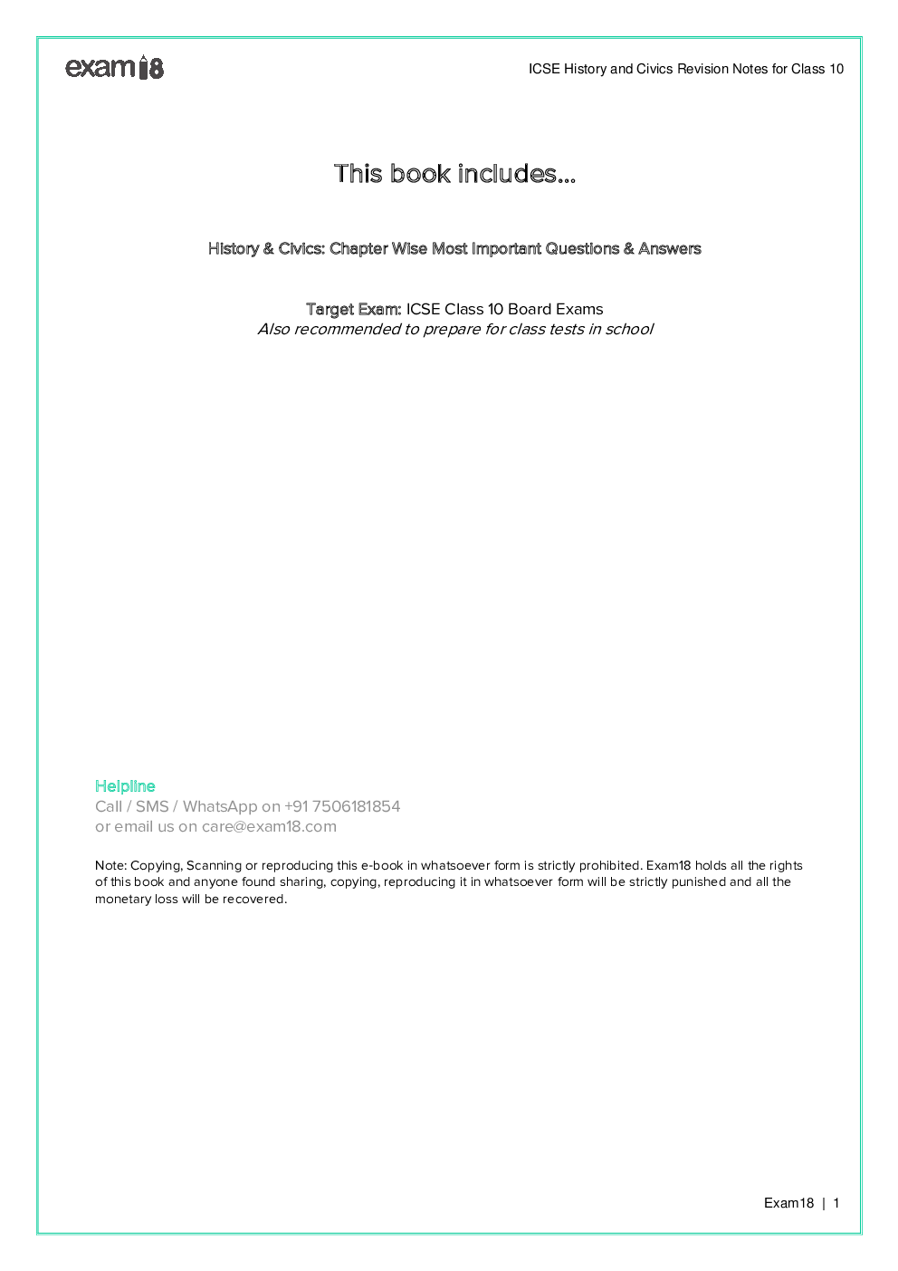 Exam18 ICSE Class 10 History Civics Revision Notes - Page 2
