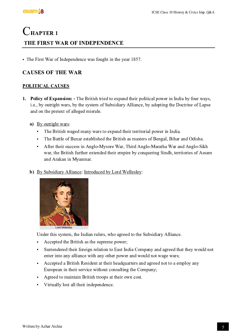 Exam18 ICSE Class 10 History Civics Most Important Questions Answers - Page 5