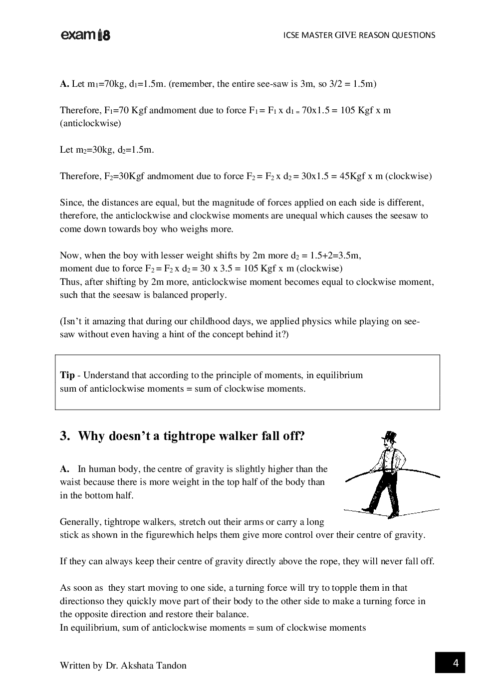 Exam18 ICSE Class 10 Physics Give Reason Guide - Page 4