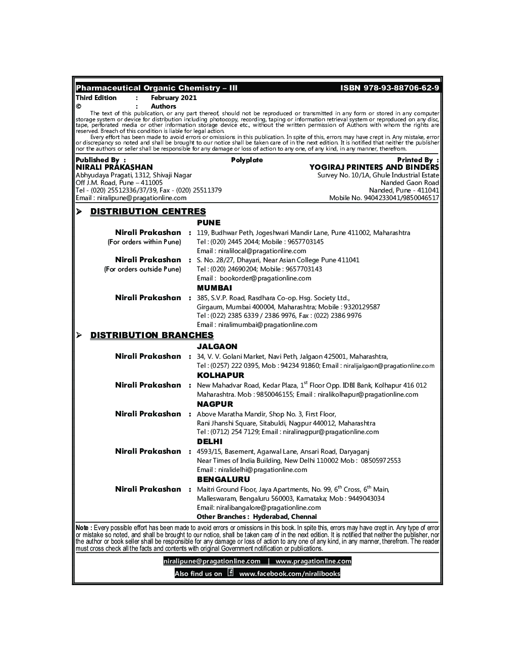 Pharmaceutical Organic Chemistry III - Page 3