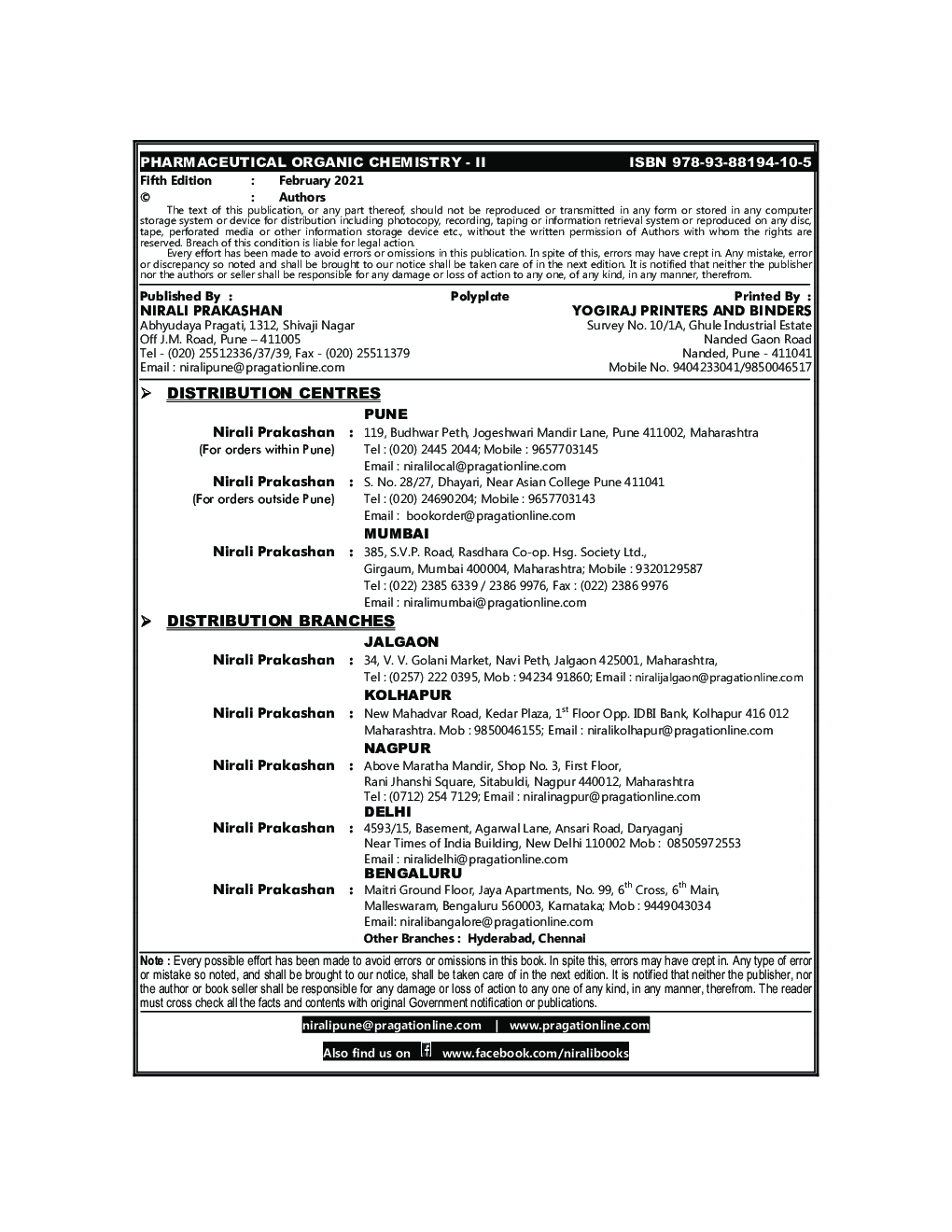 Pharmaceutical Organic Chemistry - II - Page 3