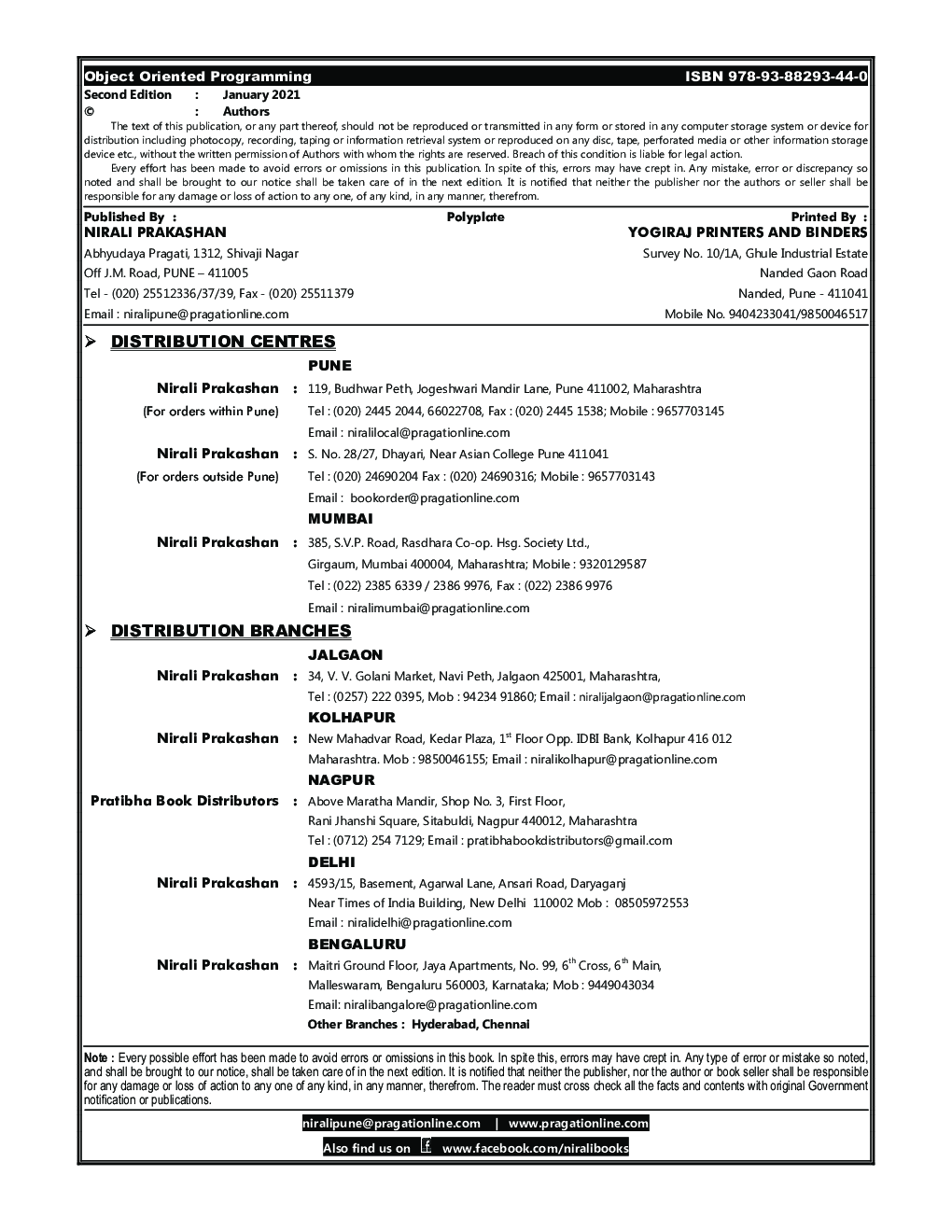 Object Oriented Programming - Page 3