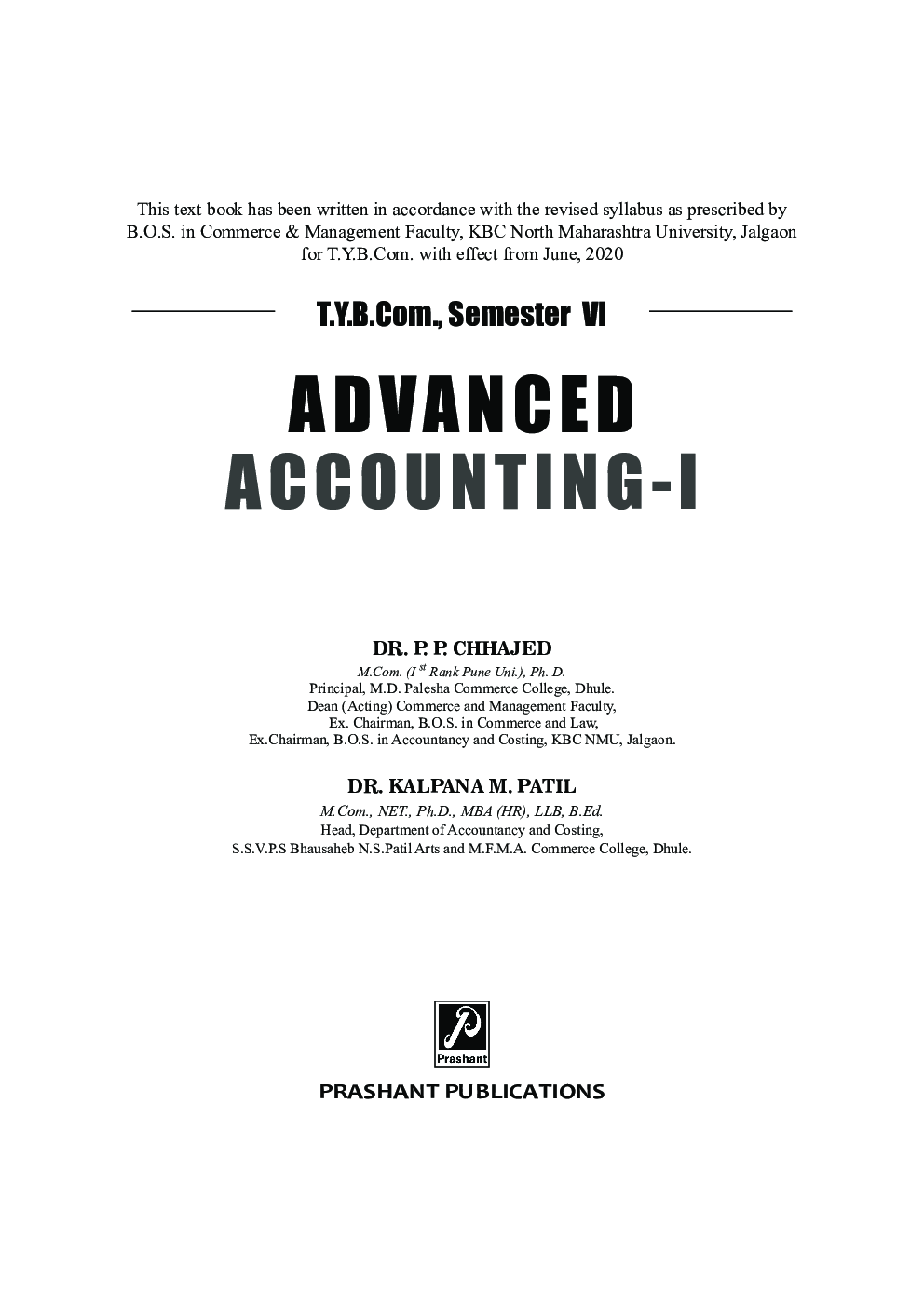 Advance Accounting - I (TYBCom - Sem VI) - Page 2