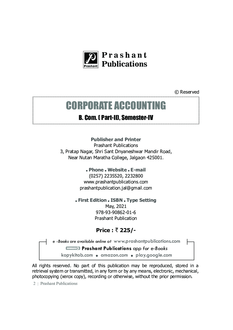 Corporate Accounting (SGAU) - Page 3