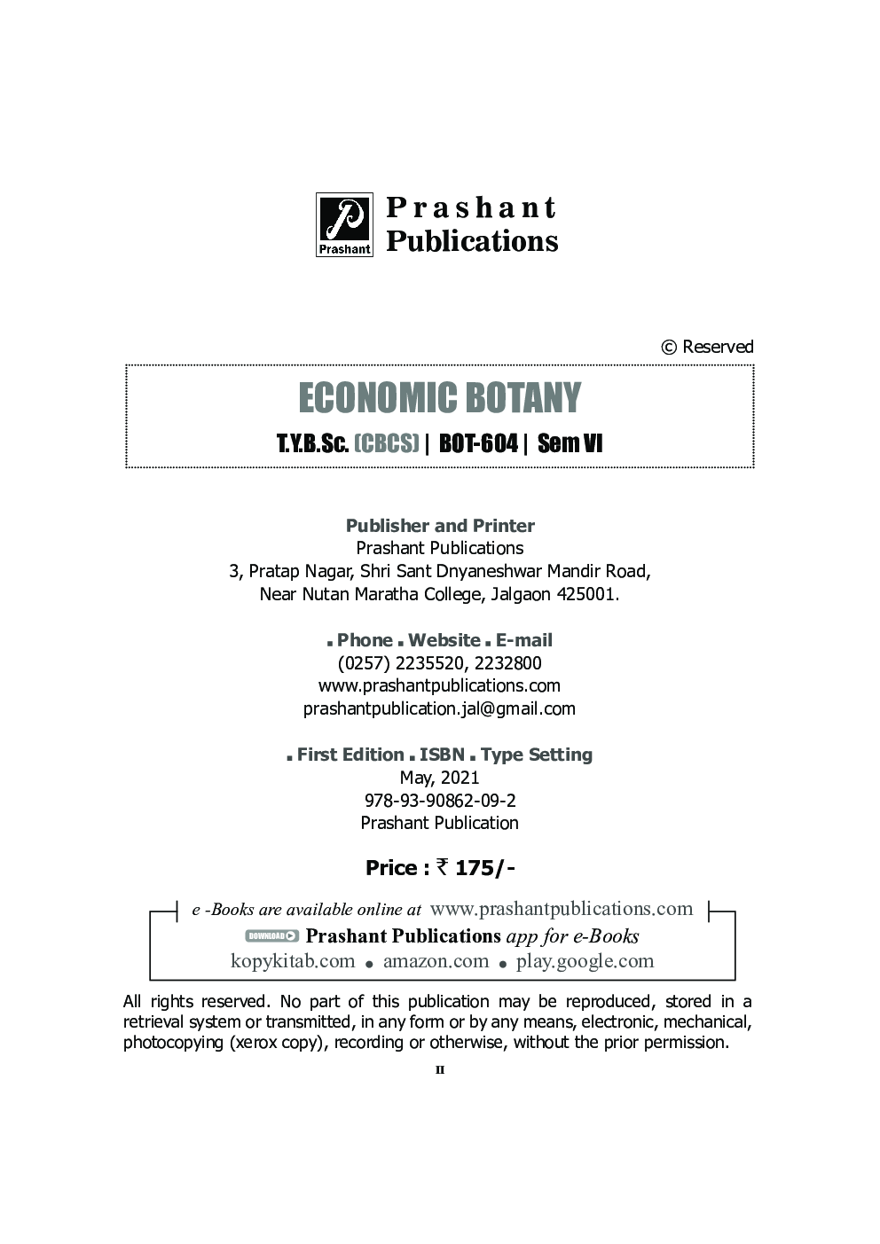 BOT 604 -  Economic Botany (KBCNMU) - Page 3