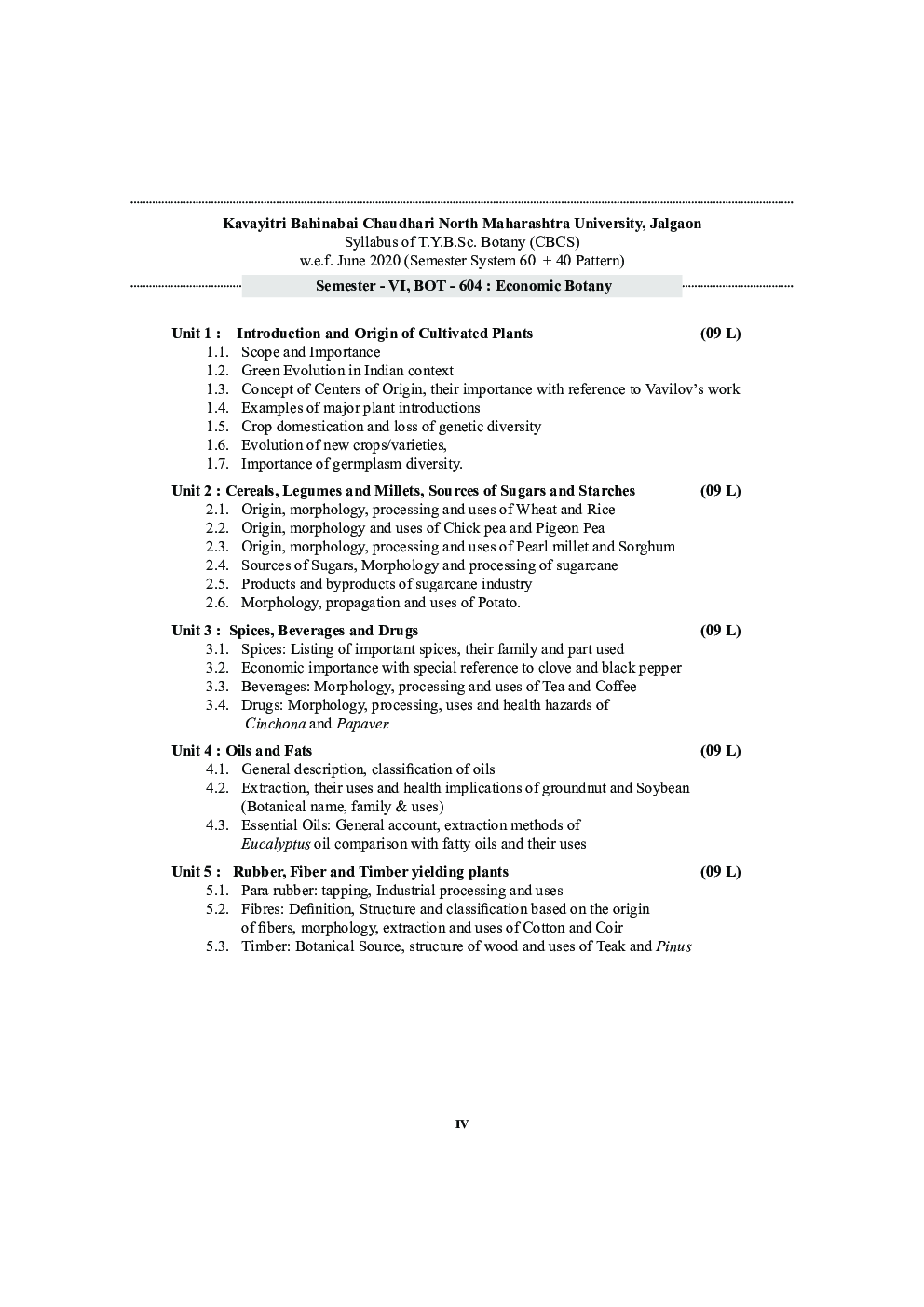 BOT 604 -  Economic Botany (KBCNMU) - Page 5