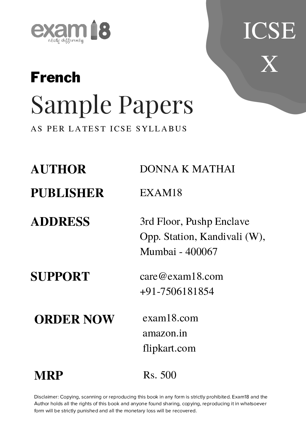 Exam18 ICSE French Solved Sample Papers For Class 10 Solved 2022 Exam - Page 2