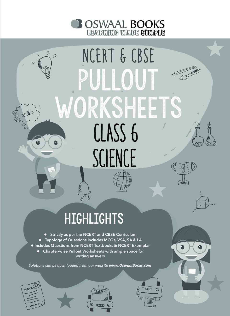 download oswaal ncert cbse pullout worksheets science class 6 pdf online