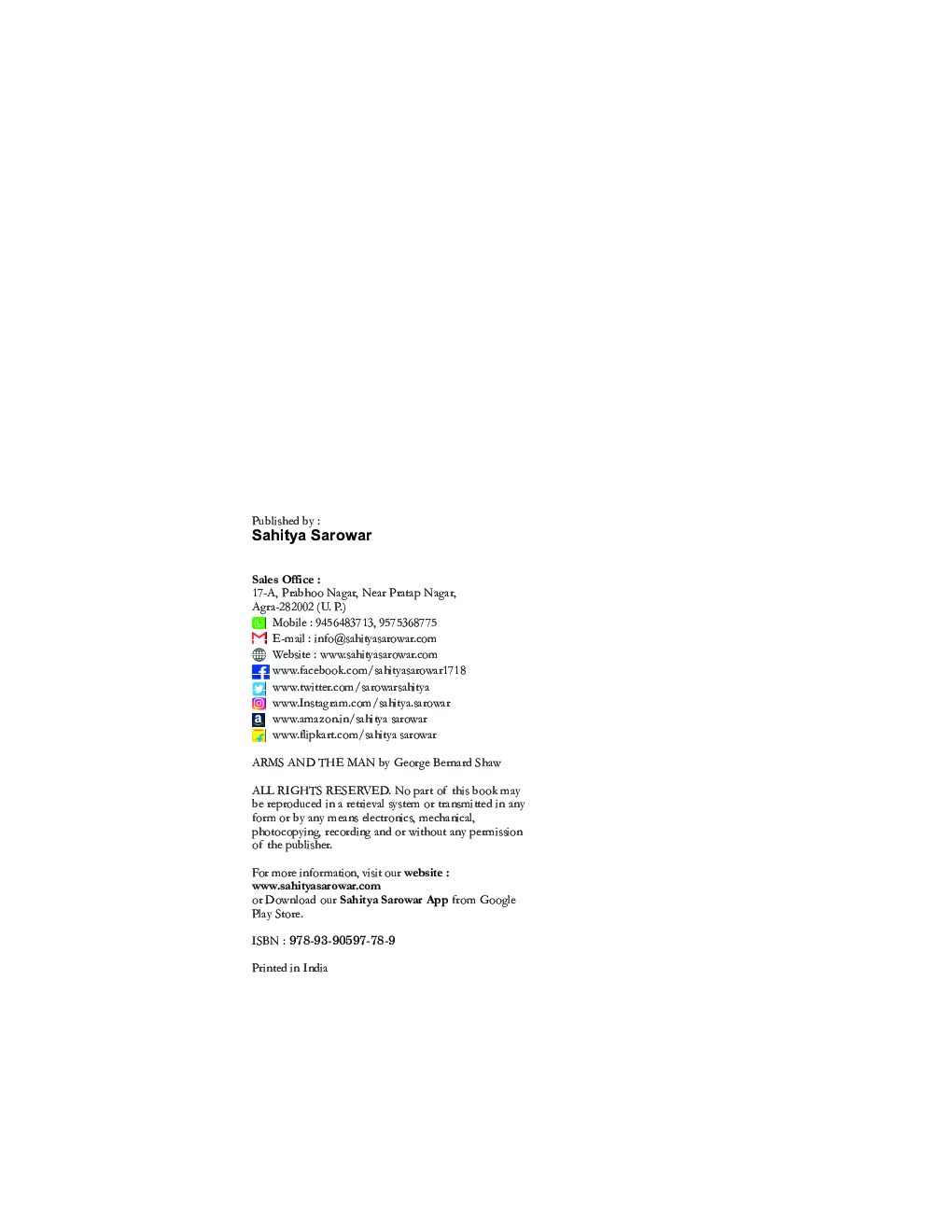 Download Arms And The Man PDF Online by Bernard Shaw