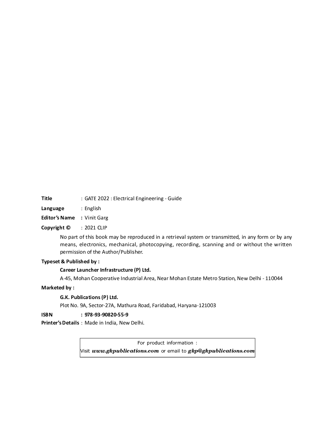GATE 2022 : Electrical Engineering - Guide - Page 3