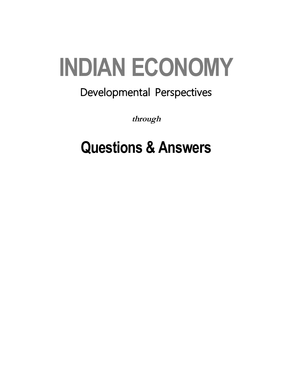 Indian Economy Through Questions & Answers - Page 2