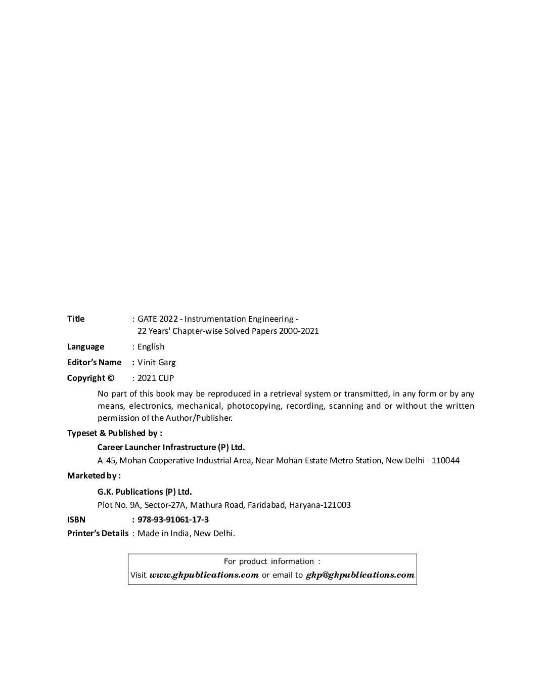 GATE 2022 - Instrumentation Engineering - 22 Years' Chapter-Wise Solved Papers 2000-2021 - Page 3