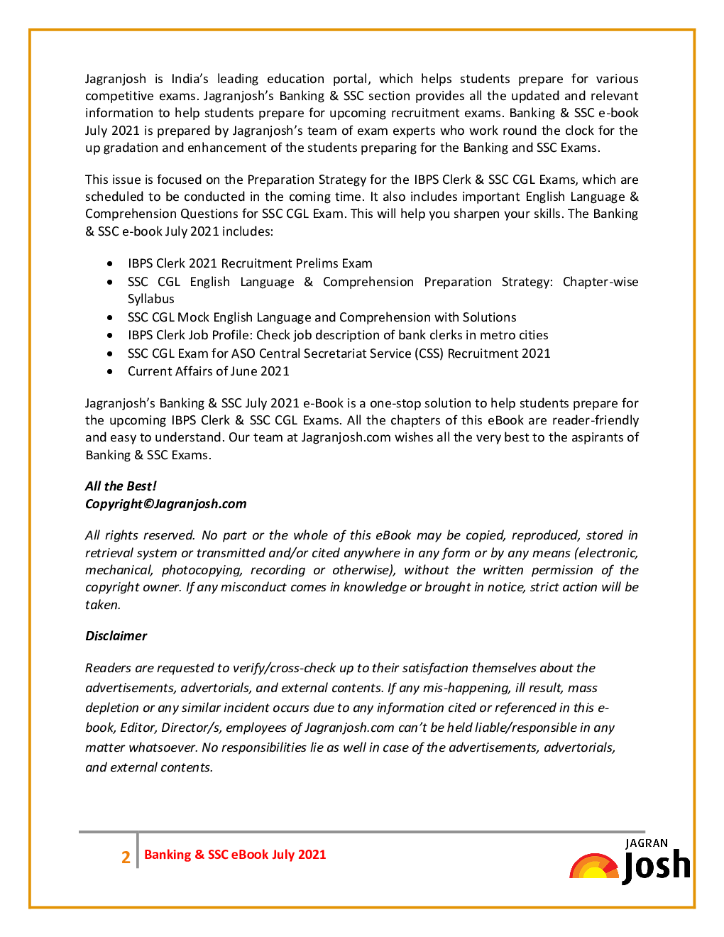 Banking & SSC July 2021 E-Book - Page 2