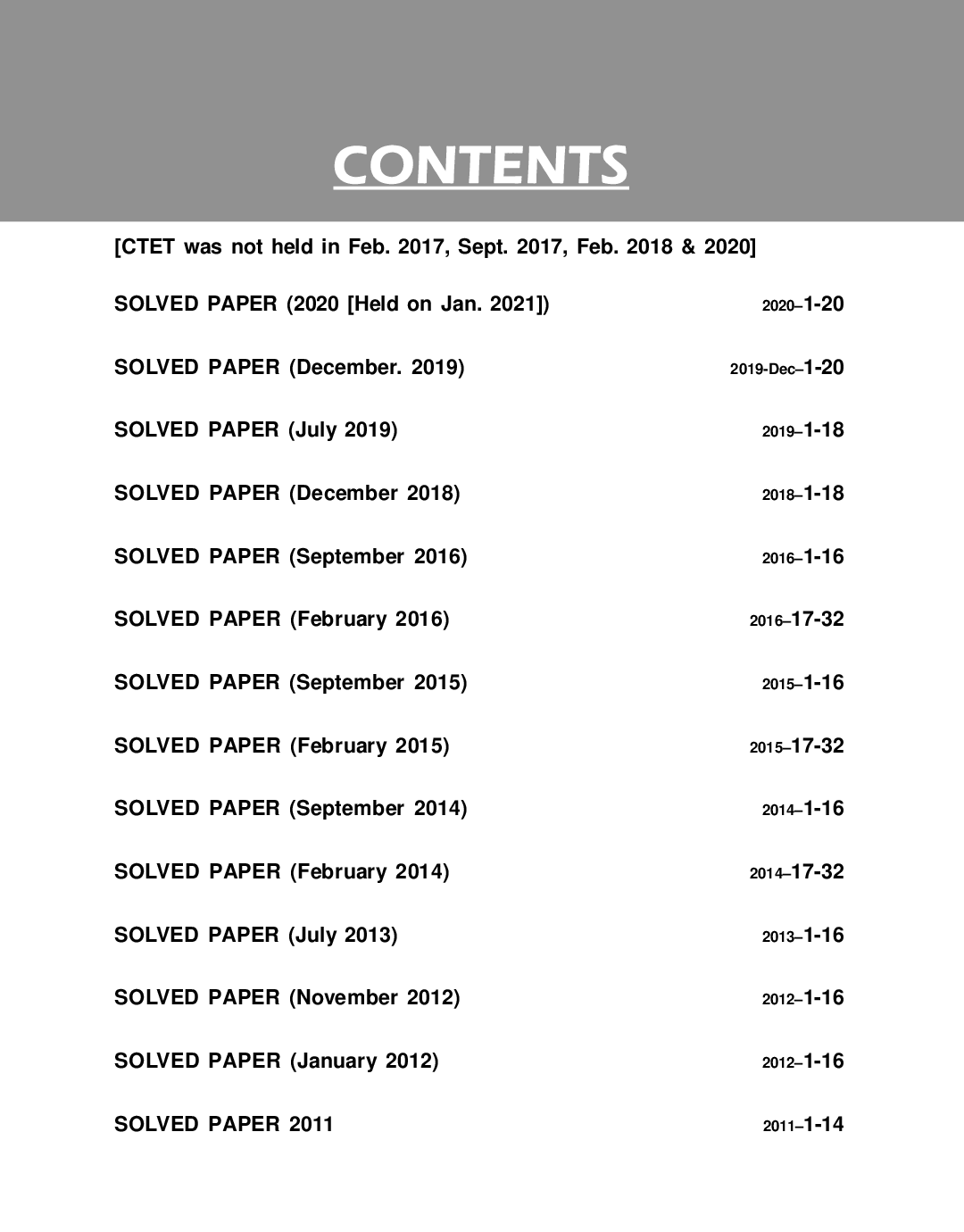 14 YEAR-WISE CTET Paper 1 Solved Papers (2011 - 2020) - 3rd English Edition - Page 4