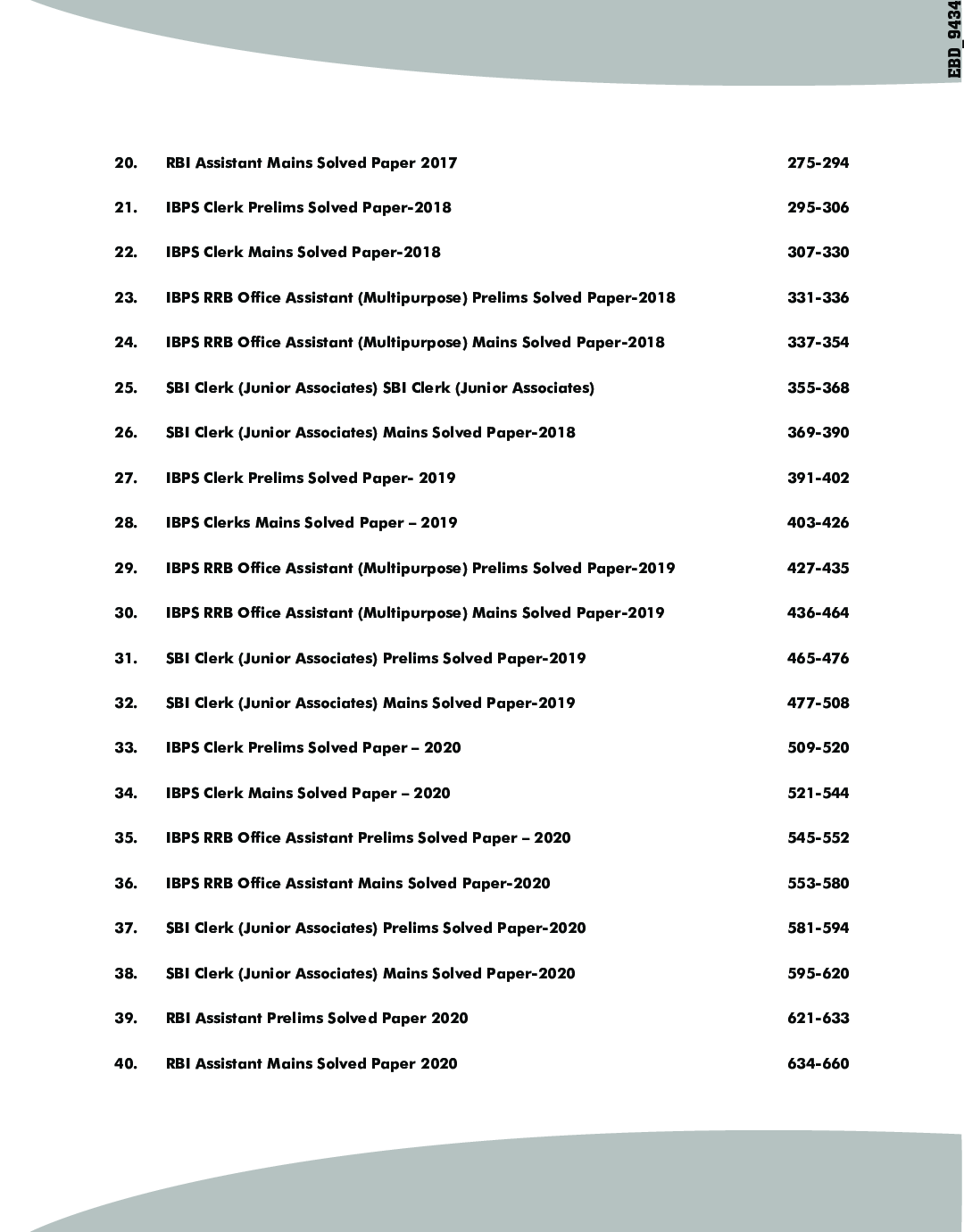 40 Year-wise SBI/ IBPS/ RRB/ RBI Bank Clerk Solved Papers (2015-21) 5th Edition - Page 5