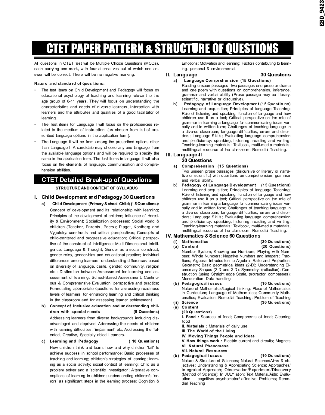 14 YEAR-WISE CTET Paper 2 (Mathematics & Science) Solved Papers (2011 - 2020) - 3rd English Edition - Page 5