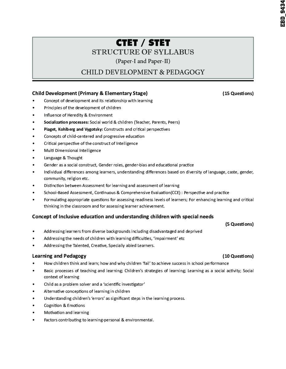 Child Development & Pedagogy for CTET & STET (Paper 1 & 2) with Past Questions 4th Edition - Page 5