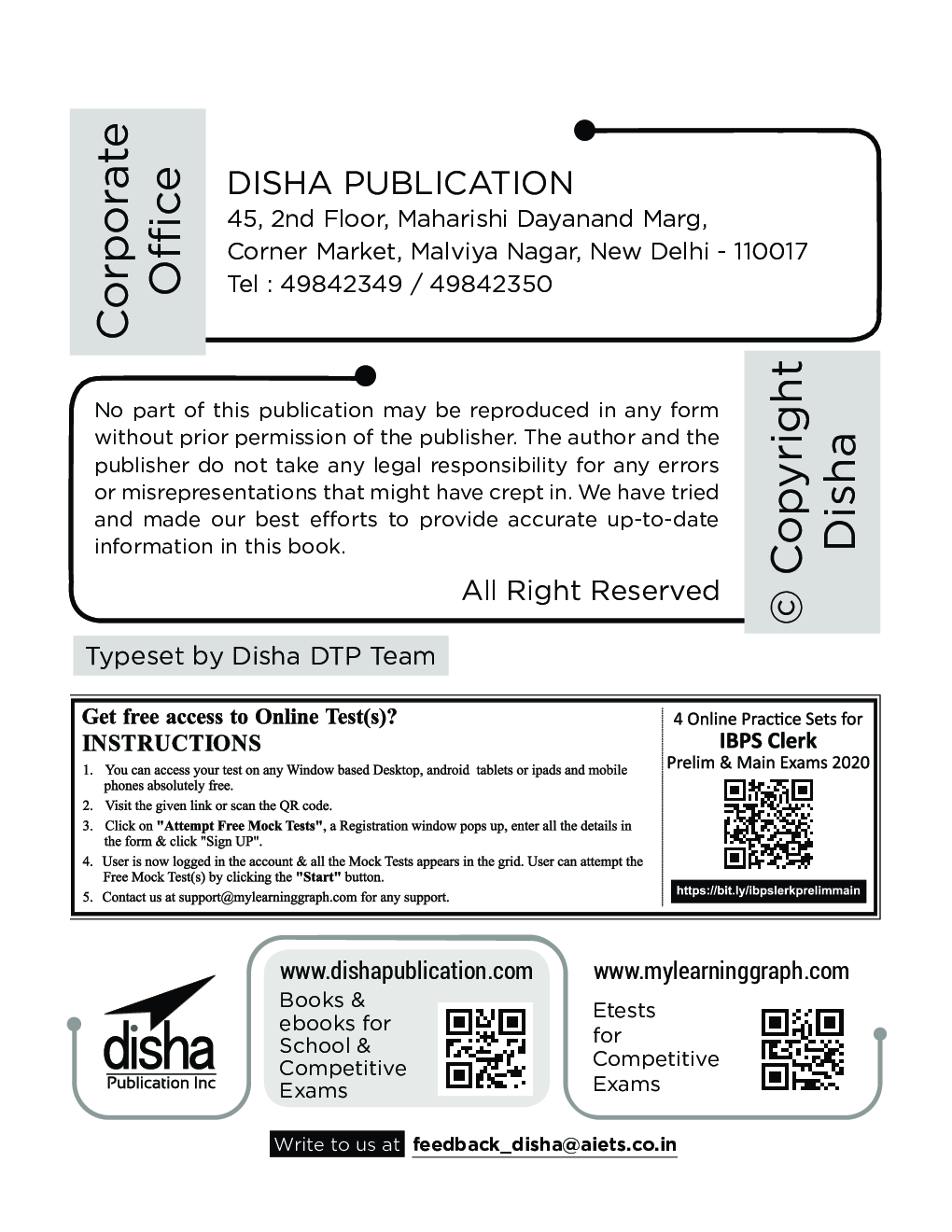 20 Practice Sets for IBPS Bank Clerk Preliminary & Main Exams (16 in Book + 4 Online Tests) 10th Edition - Page 3