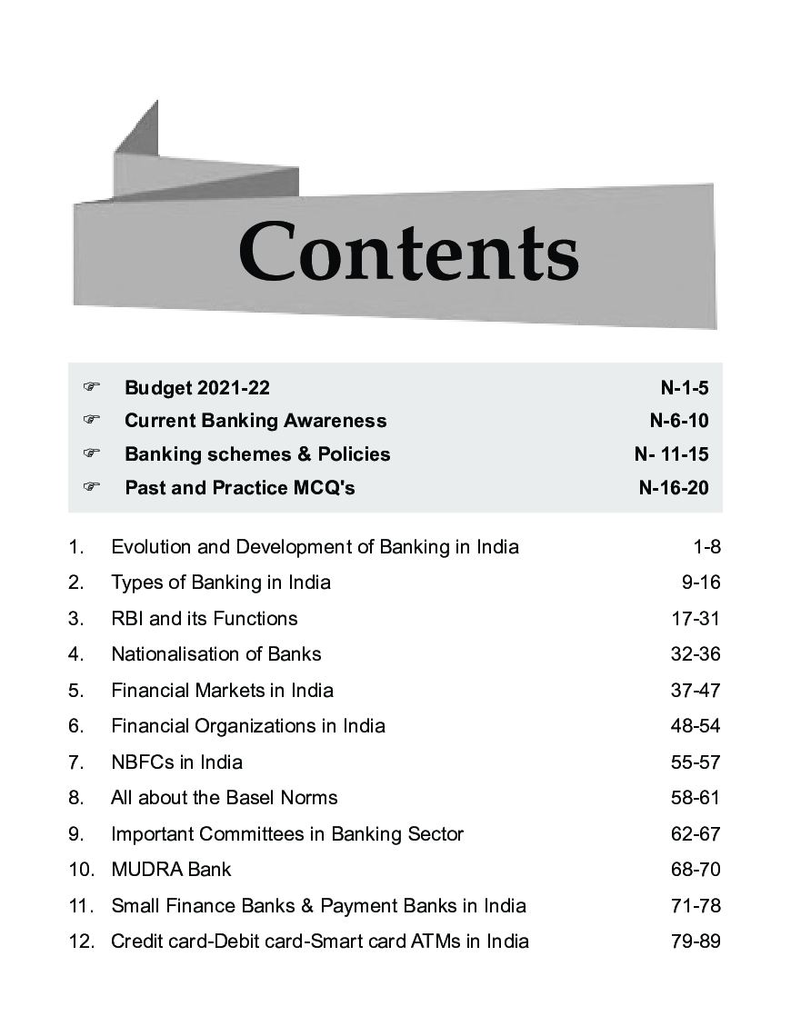 Banking Awareness for SBI & IBPS Bank Clerk/ PO/ RRB/ RBI/ LIC Exams 5th Edition - Page 4